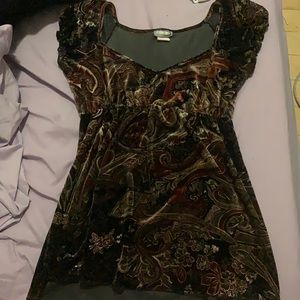 Fancy Brown Dress Top